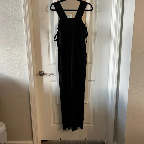 299 Helmut Lang Women's Side Tie Tank Jumpsuit Size XS Color Black - Picture 12 of 12